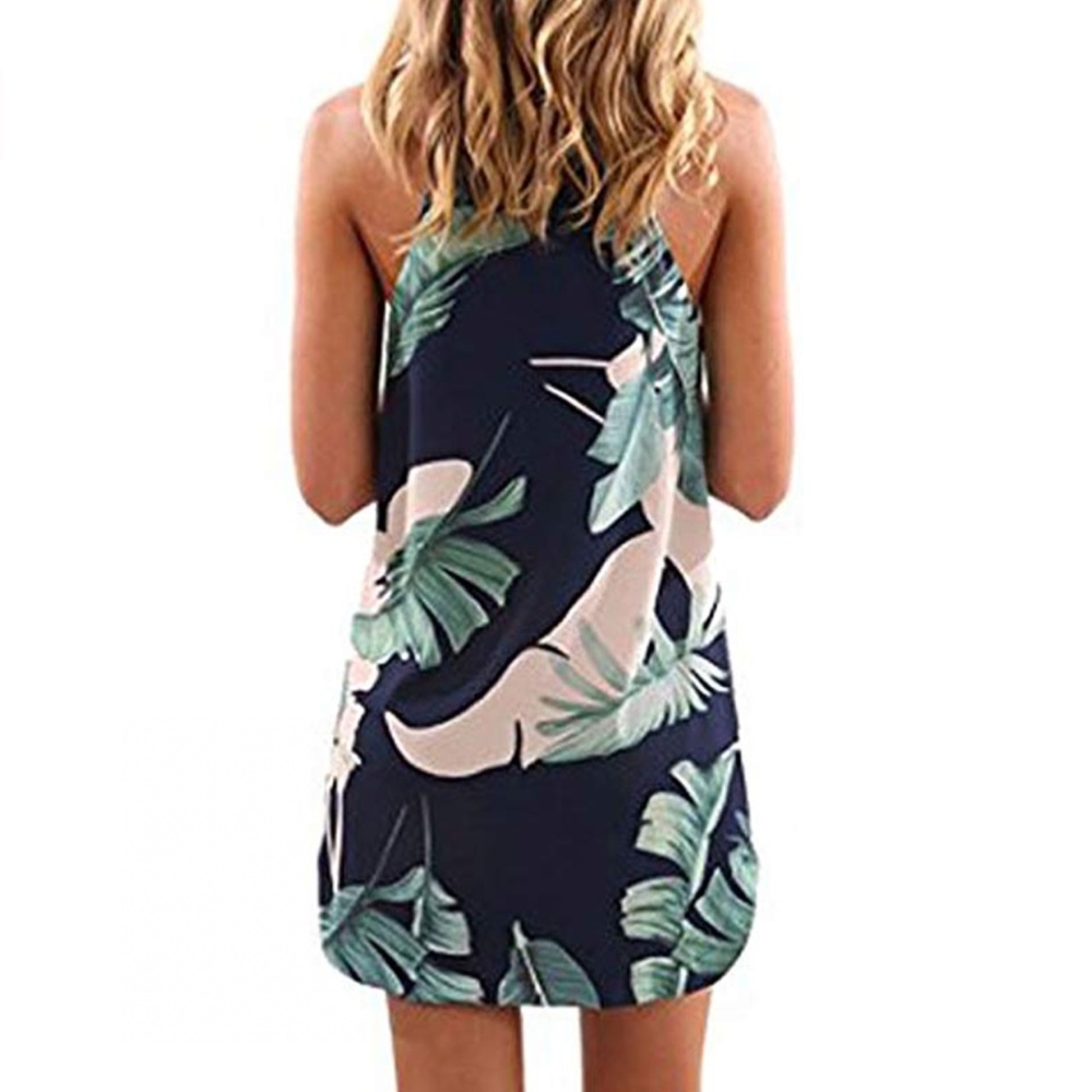 Women's Spring Beach Short Spaghetti Straps Dress - Picture 2 of 2